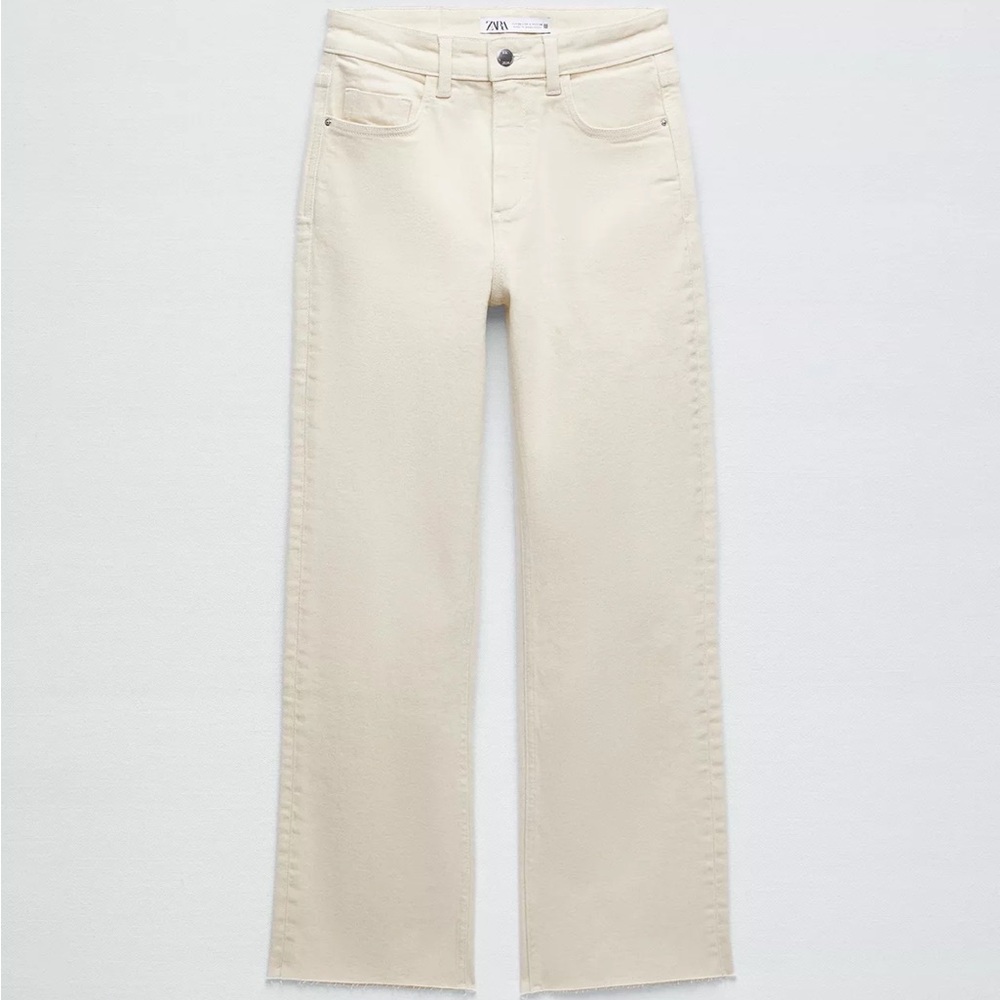 Zara Z1975 high rise mini flare jeans